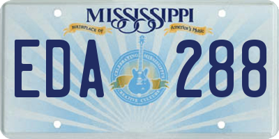 MS license plate EDA288