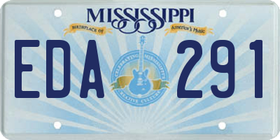 MS license plate EDA291