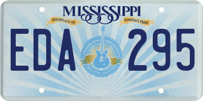 MS license plate EDA295
