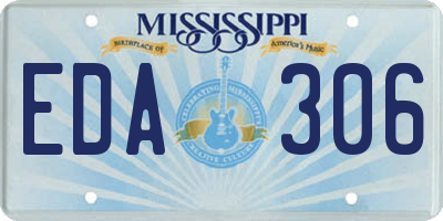 MS license plate EDA306