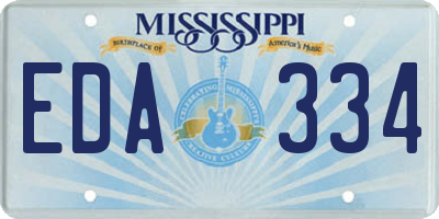 MS license plate EDA334