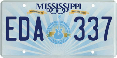 MS license plate EDA337