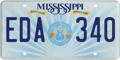 MS license plate EDA340
