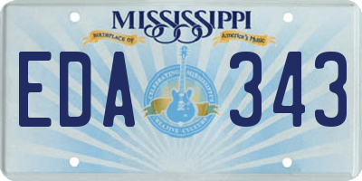 MS license plate EDA343