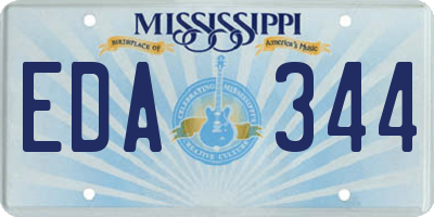 MS license plate EDA344