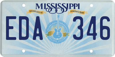 MS license plate EDA346