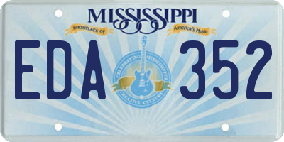 MS license plate EDA352