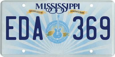 MS license plate EDA369