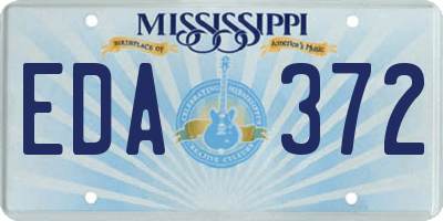 MS license plate EDA372