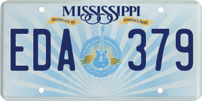 MS license plate EDA379