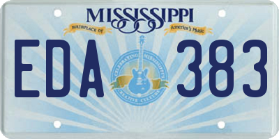 MS license plate EDA383
