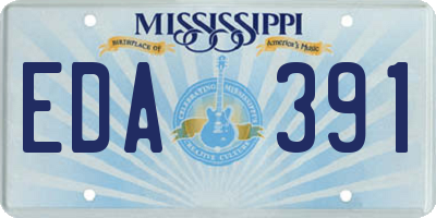 MS license plate EDA391