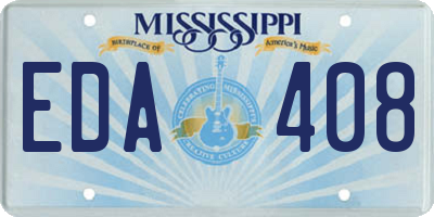 MS license plate EDA408