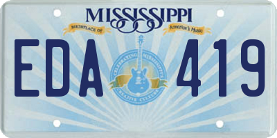 MS license plate EDA419