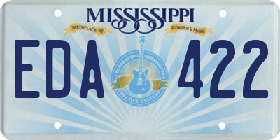 MS license plate EDA422