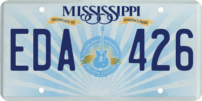 MS license plate EDA426