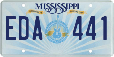 MS license plate EDA441