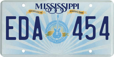 MS license plate EDA454