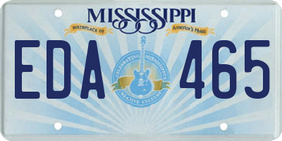 MS license plate EDA465
