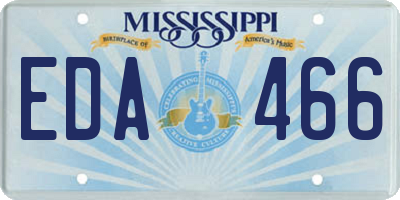 MS license plate EDA466