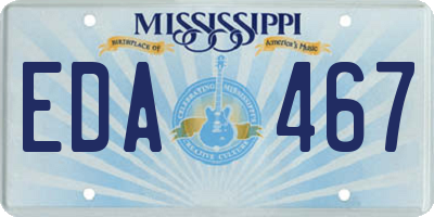 MS license plate EDA467