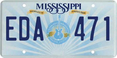MS license plate EDA471
