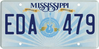MS license plate EDA479