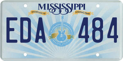 MS license plate EDA484