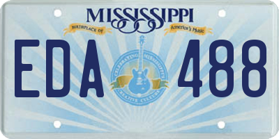 MS license plate EDA488
