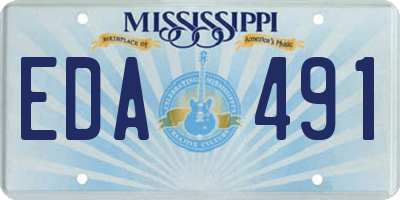 MS license plate EDA491