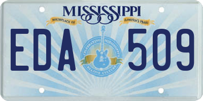 MS license plate EDA509
