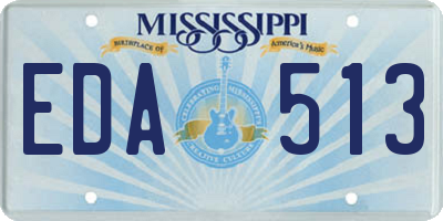 MS license plate EDA513