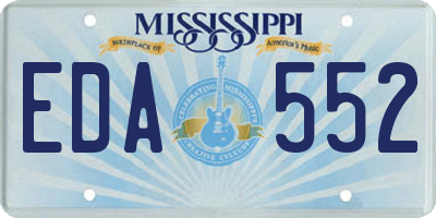 MS license plate EDA552