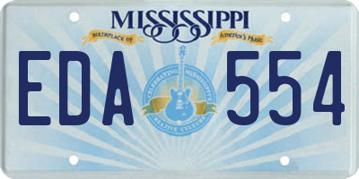 MS license plate EDA554