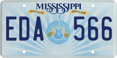 MS license plate EDA566