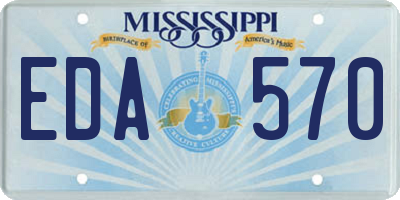 MS license plate EDA570
