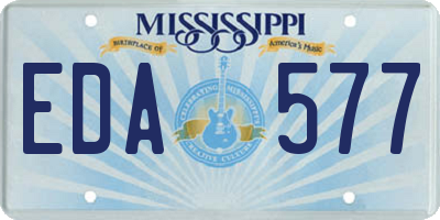 MS license plate EDA577
