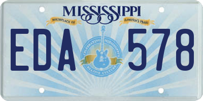 MS license plate EDA578