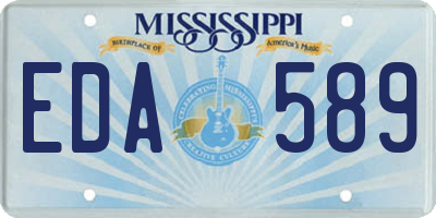 MS license plate EDA589