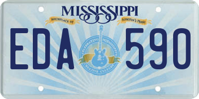 MS license plate EDA590