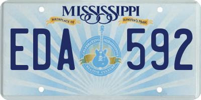 MS license plate EDA592
