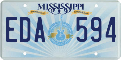 MS license plate EDA594