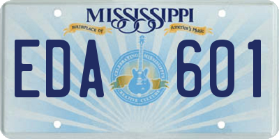 MS license plate EDA601