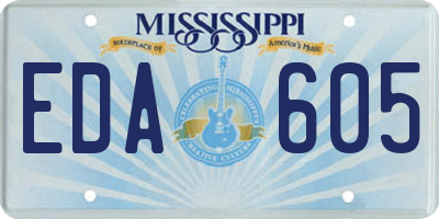 MS license plate EDA605