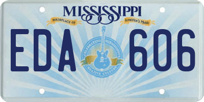 MS license plate EDA606
