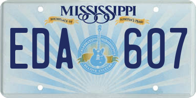 MS license plate EDA607