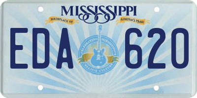 MS license plate EDA620