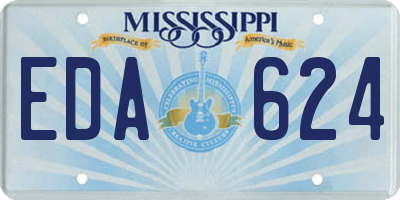 MS license plate EDA624