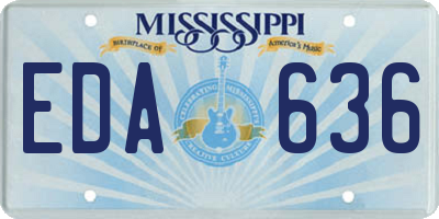 MS license plate EDA636