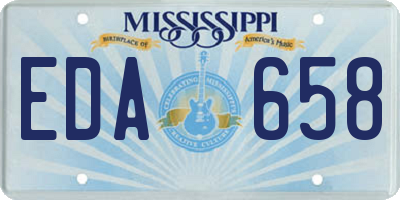 MS license plate EDA658